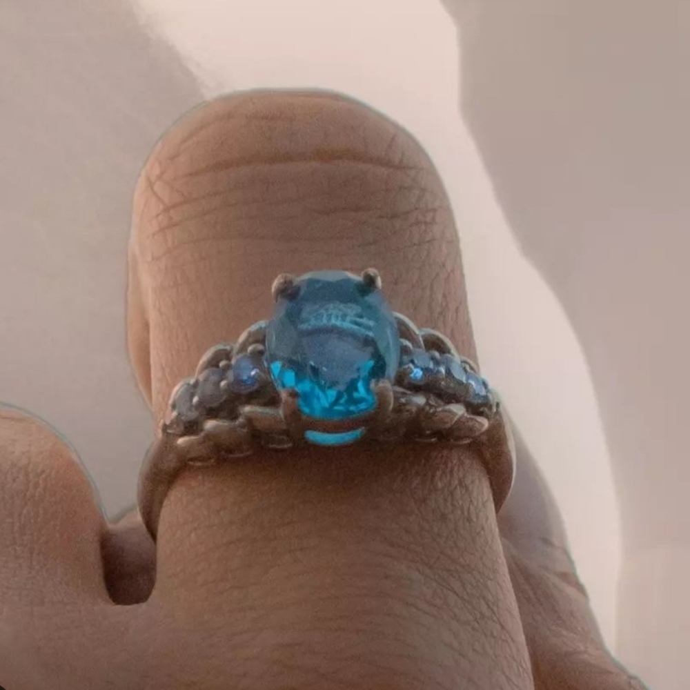 Chinese Blue Flourite Ring